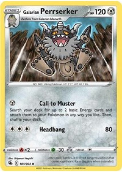 Galarian Perrserker 181/264 - Reverse Holo