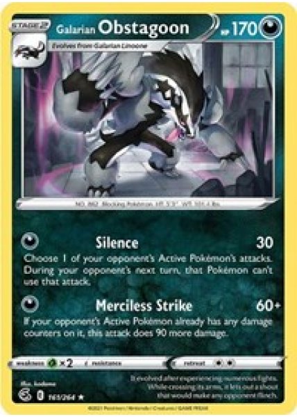 Galarian Obstagoon 161/264 - Reverse Holo