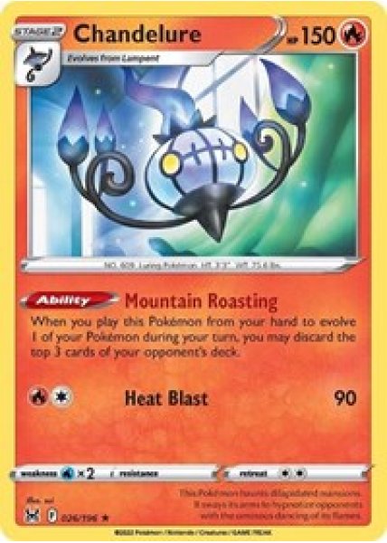 Chandelure 026/196 - Reverse Holo