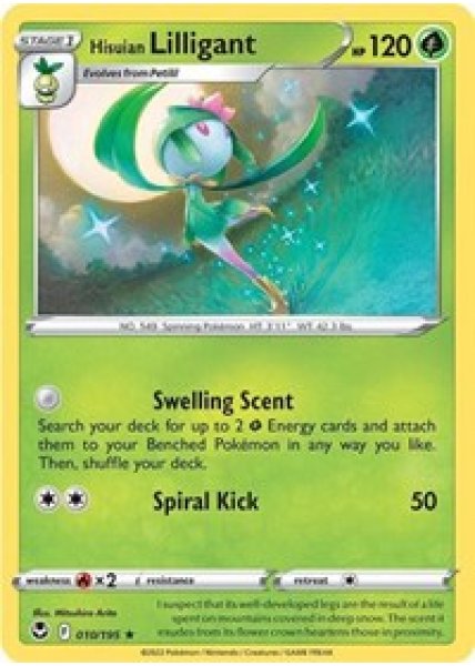 Hisuian Lilligant 010/195 - Reverse Holo