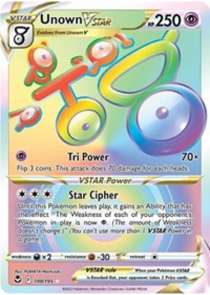 Unown VSTAR  199/195 - Holo