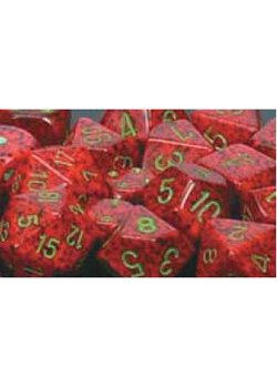 DICE D6: CHX25704 Speckled 16mm Strawberry (12)