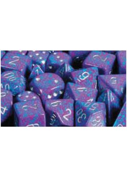 DICE D6: CHX25747 Speckled 16mm Silver Tetra (12)