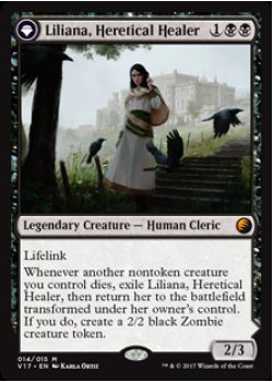 Liliana, Heretical Healer // Liliana, Defiant Necromancer - Foil
