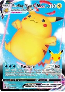 Surfing Pikachu VMAX 009/025 - Holo