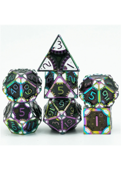 Metal RPG Dice - SteamPunk Dark Lord