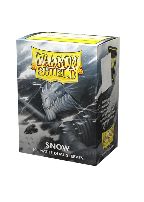 Dragon Shield Sleeves: Matte Dual - Snow (100)