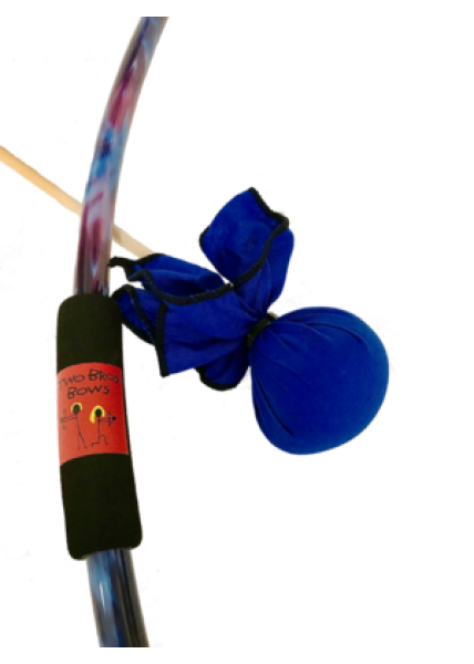 Two Bros Bows: Blue Tie-Dye Bow, Cobalt Arrow and Red Arrow w/Trifold Target