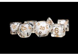 MDG Pearl: Pearl W/ Copper numbers Seven Poly Dice Set