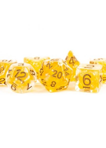 MDG Pearl: Citrine w/ Copper Numbers Seven Poly Dice Set