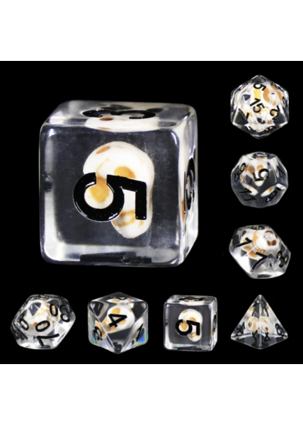 DICE 7-set: Stone Skull (7)