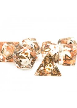 DICE 7-set: Skull & Copper Foil