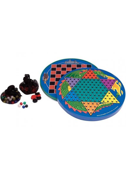 Chinese Checkers & Classic Checkers Tin Set