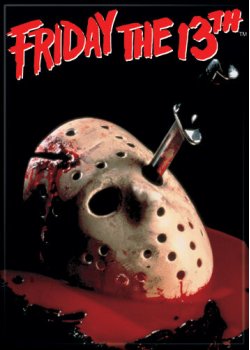 Magnet: Friday The 13th Mask with Blood