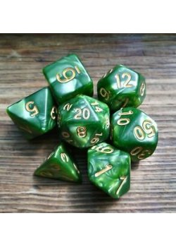 Oversized Dice Set: Green Pearl