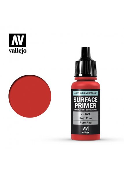 Vallejo Surface Primer: Primer Pure Red (17 ml)