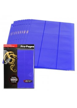 BCW Side Loading 18-Pocket Pro Pages – Blue