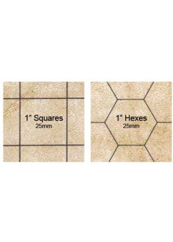 Reversible Battlemat 1 inch Hexes / Squares