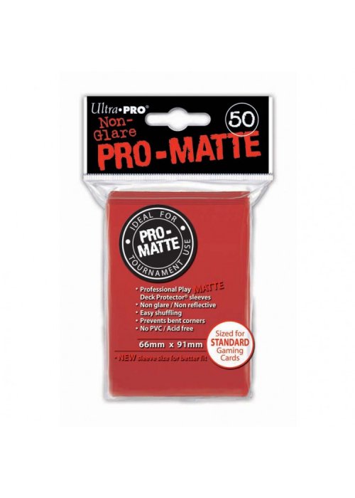50 stk Ultra Pro - Red Non-Glare Pro-Matte Sleeves