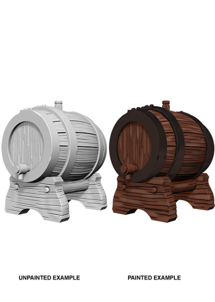 WizKids Deep Cuts Unpainted Miniatures: Keg Barrels