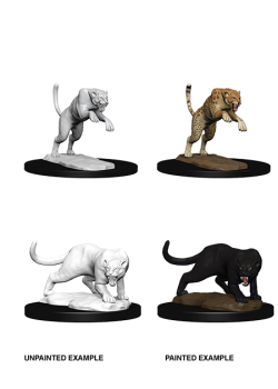 D&D Nolzur's Marvelous Unpainted Miniatures: Panther & Leopard