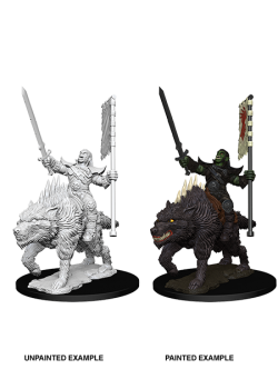 Pathfinder Unpainted Miniatures: Orc on Dire Wolf
