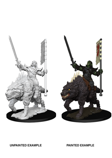 Pathfinder Unpainted Miniatures: Orc on Dire Wolf