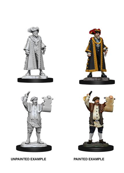 WizKids Deep Cuts Unpainted Miniatures: Mayor & Town Crier 